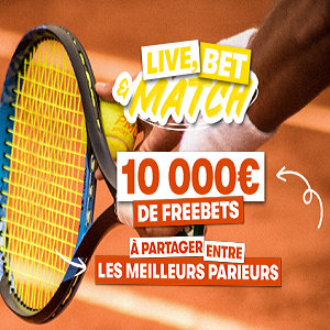 PMU.fr : 10 000€ de freebets à saisir sur le Tennis!
