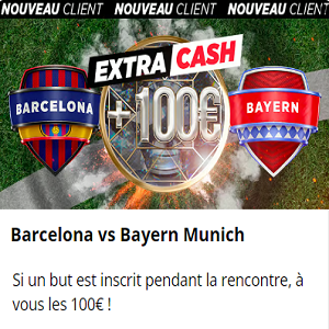 Offre exclusive Ladbrokes : Un but = 100€ sur Barça-Bayern