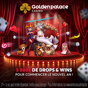 Commencez l'année 2025 en beauté avec Golden Palace et 5 000€ de prix à gagner!