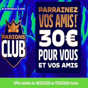 Parrainez vos amis sur Parions Sport: 30€ offert à chacun!