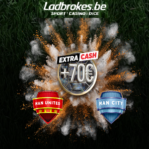 70€ offerts pour Man U – Man City avec Ladbrokes