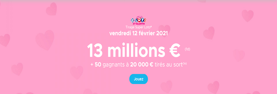 Jackpot de 13 millions d'euros Super Loto