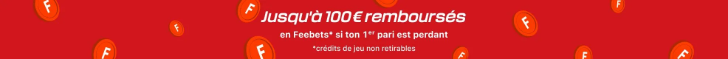 Bannière promotionnelle Betclic avec bonus jusqu’à 100€ remboursés en freebets pour les paris sportifs en France