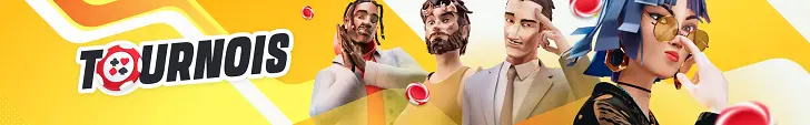 Bannière Betclic Poker Tournois mettant en avant joueurs, compétitions MTT et univers poker en ligne français