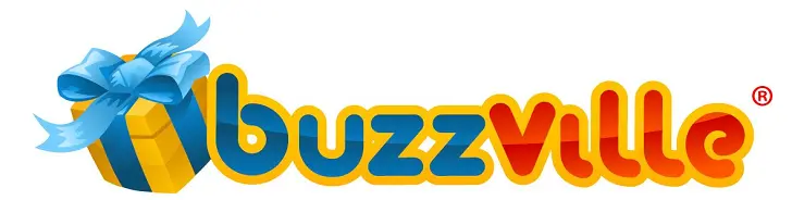 Bannière avec logo de paquet cadeau et Buzzville