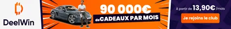 DeelWin propose 90 000€ de cadeaux par mois avec voiture, bonus exclusifs et abonnement dès 13,90€
