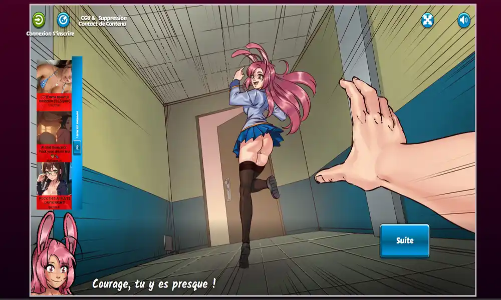 Visuel de la page d'accueil du jeu adulte Hentai Heroes